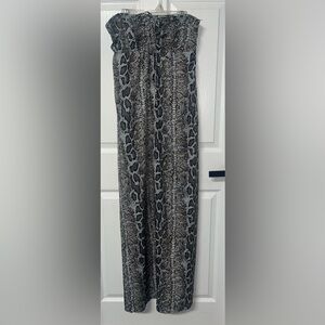 Reserved Printed Shearing Sexy Strapless Casual Women Maxi Dress small